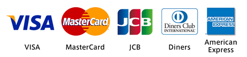 VISA・MasterCard・JCB・Diners・AmericanExpress